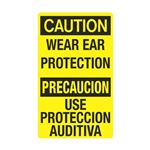 Caution Wear Ear Protection / Bilingual 12" x 20" Sign